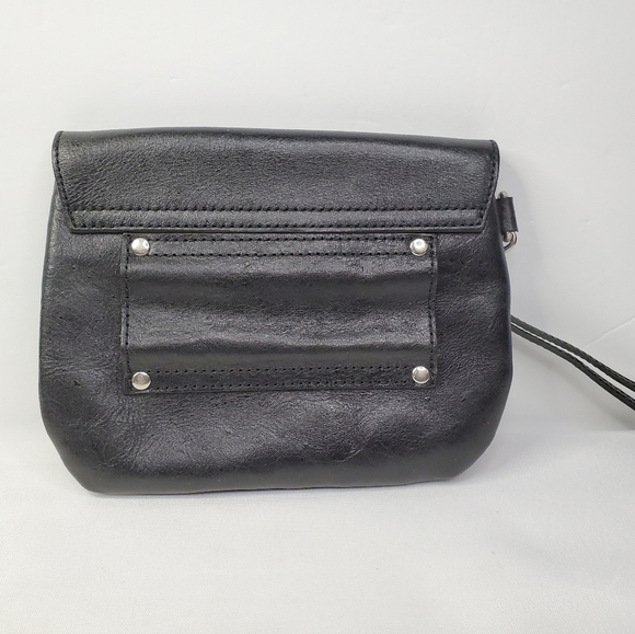 PATRICIA NASH Black Leather BELT BAG With Carry Wrist Strap Excellent Condition - Picture 6 of 16